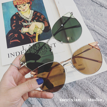 Song Qian Yang Mi star with the same big name polarized sunglasses Polygon cat-eye shape glasses men and women round face retro