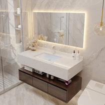 Light Extravagant Marble Terrace Basin Bath Cabinet Modern Minima Wash Washbasin Toilet Wash Terrace Integrated Intelligent Mirror