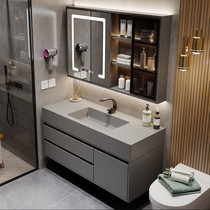 Light Extravagant Rock Integrated Basin Bath Cabinet Combination Brief smart toilet washstand Wash Desk Wash washbasin Bathroom Cabinet Bathroom