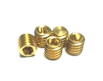 Brass Hexagon socket set screw Headless screw Stop screw 5 16-18*1 4