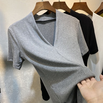 Europe station white short sleeve t-shirt female summer 2022 new design sensation small crowdsourced blouses foreign air