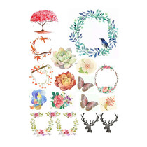 Tattoo stickers waterproof women durable real color wreath small pattern cartoon arm stickers custom-made diy