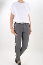 V Family Woman Low Waist Spring Autumn Season Hidden Cyan Pure Wool Side Small Leggings Pants Casual Pants 90% Pants