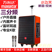 Vanlida Sound Small Flying Sky Internet Red Live Sound Card Speaker Square Dance Outdoor K Song Three Frequencies Bluetooth Sound