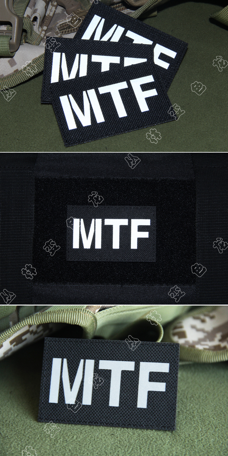 scp基金会机动特遣队mtf激光镂空高亮反光魔术贴臂章背包贴章帽贴