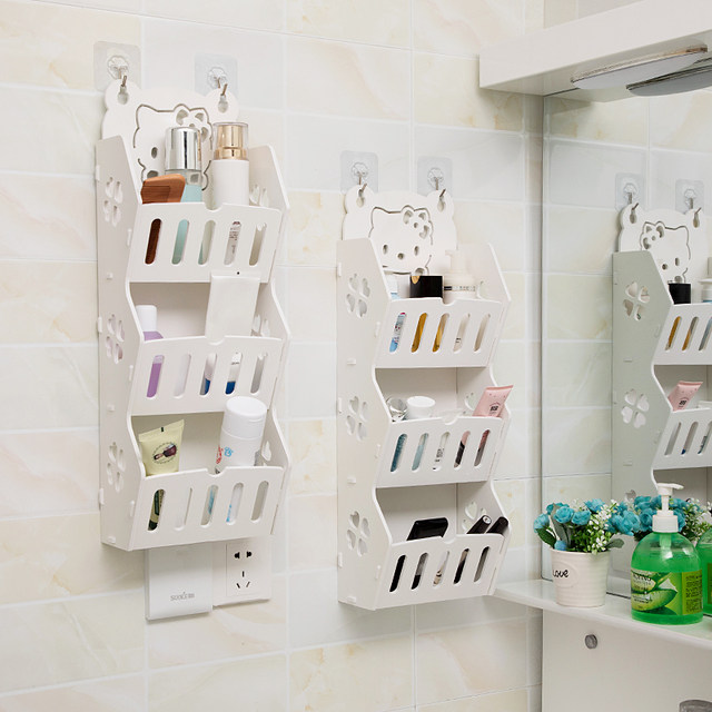 Hygiene bathroom rack wall wall toilet wall wall wash cosmetics miscellaneous storage rack Hygiene bathroom rack wall wall toilet wall wall wash cosmetics miscellaneous storage rack