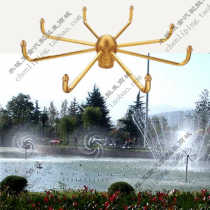 Brass crab claw orchid nozzle automatic rotating water scene feng shui truck courtyard rockery Fountain Park landscape Pool 1 inch and a half inch