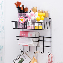 Bedside shelf non-punching basket bedroom bathroom finishing storage rack student dormitory artifact paper towel hanger
