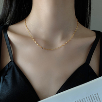 18k gold lips necklace woman not to fall color 2022 small crowdclass superior lock bone chain 2021 new titanium steel neck chain