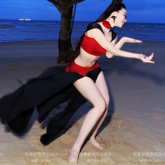 Zuo Han Menglu Belly Dance 대형 크기 정장 Long Dress Oriental Dance Performance Costume Clouges Ning Zuohan Zuo Han Menglu Belly Dance 대형 크기 정장 Long Dress Oriental Dance Performance Costume Clouges Ning Zuohan