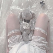 Japanese sexy temptation long tube over-the-knee stockings womens summer thin anti-hook silk Lolita high tube thigh crystal socks