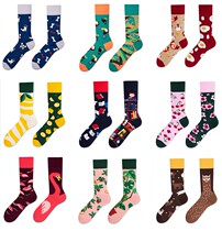 Only Christmas creative personality men and women couples tide socks fashion cartoon trend in tube cotton socks Tide brand mens socks