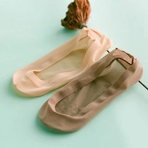 Ice silk boat socks womens summer invisible shallow mouth silicone non-slip Japanese and Korean version of short socks childrens single shoes sole socks