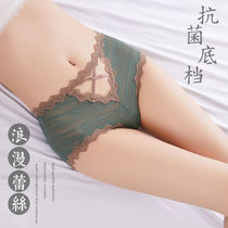 2 3-pack sexy mesh lace hollow large size panties female breathable bottom file hot temptation briefs