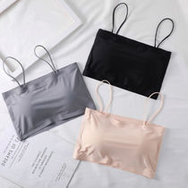 Ice silk Korean bandeau camisole female thin section girls chest wrap no steel ring vest thin section beautiful back seamless underwear