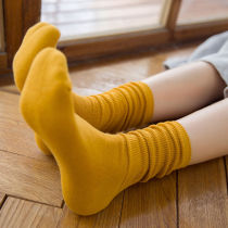3 pairs of 5 pairs of stacking socks female Korean autumn and winter socks wind student color Japanese series stockings children retro vertical stripes