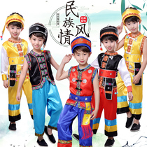 Children Hmong performed in Yunnan Minority Clothing Boy Dai Yaozhuang Yi boy clothing