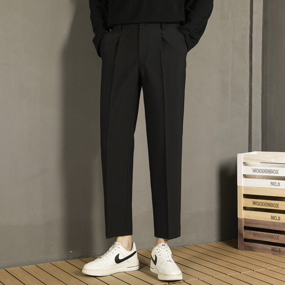 Small trousers for men in autumn and winter plus velvet draped slim straight cutlery pants for men in business commuting casual suit trousers
Small trousers for men in autumn and winter plus velvet draped slim straight cutlery pants for men in business commuting casual suit trousers