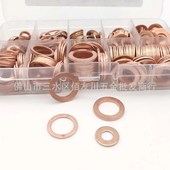 400pcs/박스 구리 밀봉 개스킷 상자 구리 오일 밀봉 개스킷 조합 O- 타입 평면 개스킷 400pcs/박스 구리 밀봉 개스킷 상자 구리 오일 밀봉 개스킷 조합 O- 타입 평면 개스킷