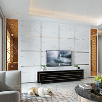 Set to make TV background wall imitation marble Crystalized Stone Parquet Decoration Modern Minimalist Living-room Glass Background Wall