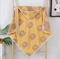 Newborn baby cotton quilt six-layer gauze towel bear absorbent quilt summer baby bath towel delivery room newborn
