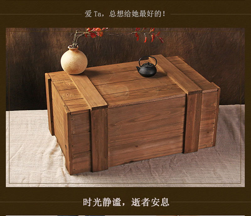 宠物棺材大中小号去世土葬不朽松木实木仓鼠兔鹦鹉猫咪狗狗骨灰盒