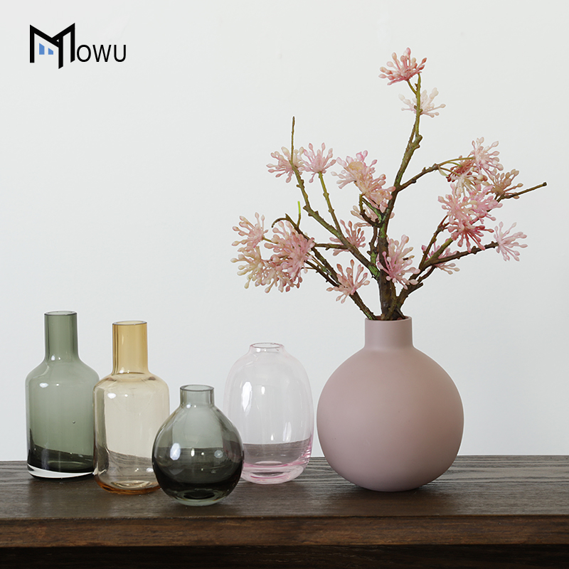 The house, The Nordic morandi color matte enrolled porcelain glass vase furnishing articles household act The role ofing is tasted flower arranging flowers sitting room decoration