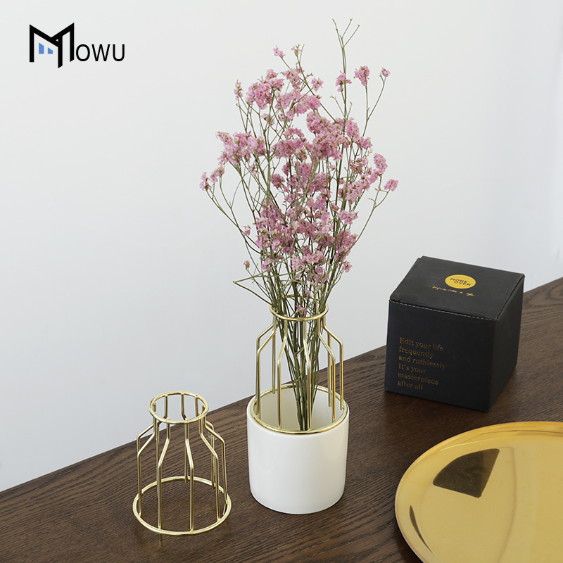 The house ins light key-2 luxury gold furnishing articles, wrought iron ceramic vase, The sitting room simulation flowers, dried flowers, flower arrangement, decoration decoration