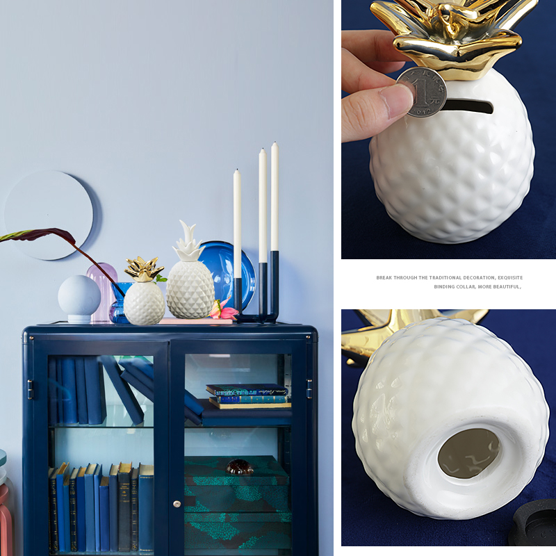 Nordic ins wind creative pineapple jar ceramic furnishing articles of children room decorate contracted sitting room, bedroom adornment