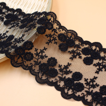 1022699diy handmade material clothing wedding accessories black and white apricot lace lace mesh embroidery flower 12cm