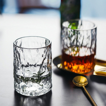 Japan Artisanal heat-resistant hammered glass green tea cup big number whisky wine glass of fruit juice Cup glass of wine