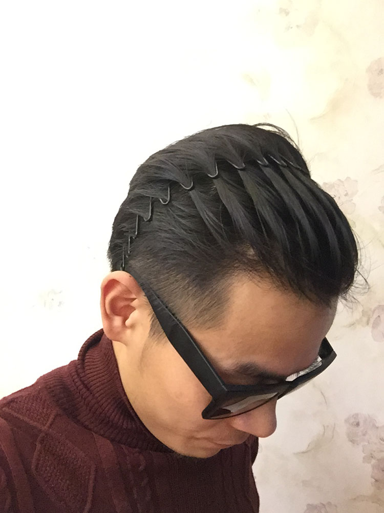 日韩国细铁钢男士运动发箍发卡男生洗脸头箍复古背头潮男性头饰品
