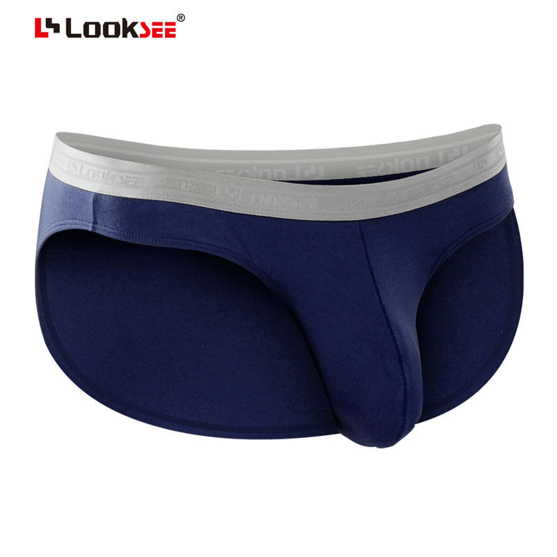 u凸阴囊袋中腰性感透气 潮男士内裤三角低腰纯色莫代尔青少年内衣