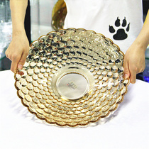 Fruit plate Crystal glass fruit plate Living room household coffee table Fruit snack plate Fruit basin Wedding candy plate Modern