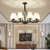 New Chinese style Living room chandelier Personality creative lotus leaf lamp Dining room bedroom aisle lamp Chinese style lotus pond moonlight lighting