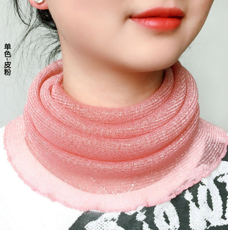 盛世尼曼夏季韩版护颈小丝巾女防晒护脖子挂耳式围脖百变薄款遮全脸