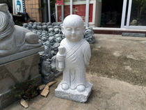 60cm reading sculpture Zhaocai boy little monk Park landscape stone sculpture ornaments Huian stone sculpture figure statue