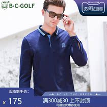 BCGOLF mens long-sleeved lapel T-shirt mens top clothing spring and autumn