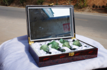 Jiuquan Luminous Cup Gansu Luminous Cup Super boutique Luminous Cup Goblet Glass set of 6 3000 yuan