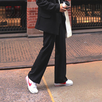 Spring and autumn casual trousers men straight Korean version suit pants Men loose handsome student youth trousers Wild ins pants