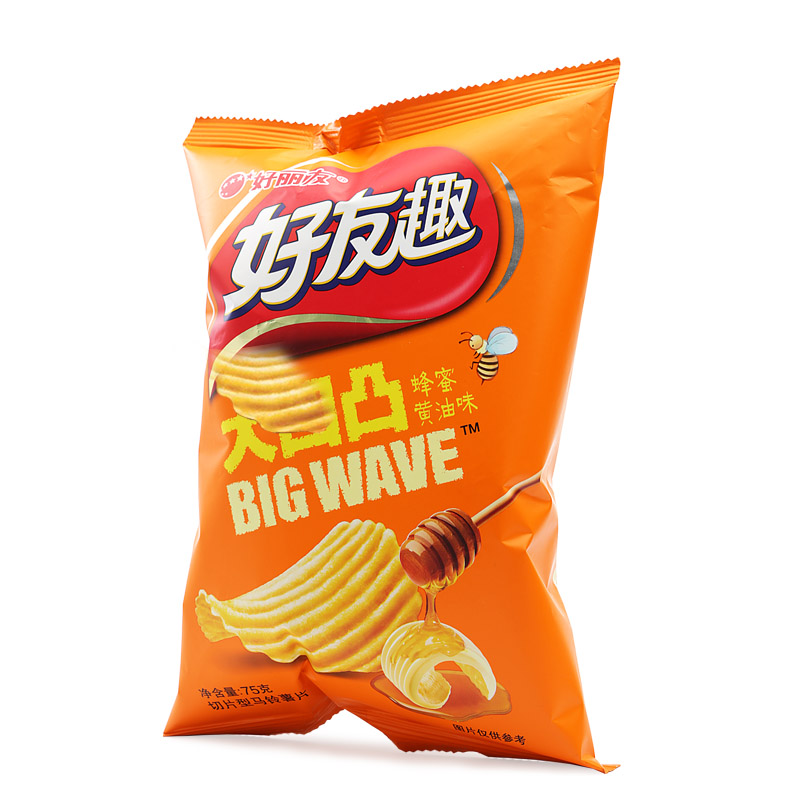 【天猫超市】好丽友 好友趣 大凹凸 蜂蜜黄油味薯片75g