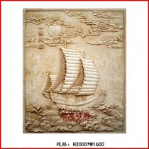 Sandstone Sculpture Sandstone Bas-relief Hotel Hotel Patio Courtyard Tea Building both inside and outside decorated with smooth sailing