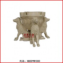 Artificial Sandstone Spray Sculpture Round Carved Sandstone Relief Clubhouse District Hotel Courtyard Decorate Puppy Spray Pool