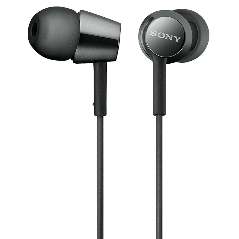 gift headset paage sony sony mdr-ex155ap in-ear headphones wired with wheat mobile phone call high sound quality k song heavy bass headphones for boys and girls for android huawei