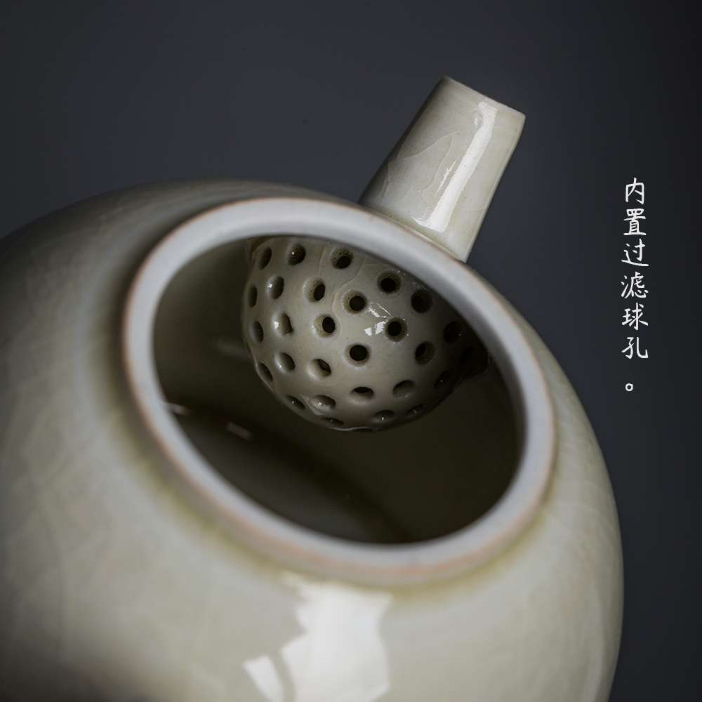 Wynn collect plant ash Japanese little teapot single pot of kongfu tea ware jingdezhen ceramic tea set pure manual