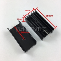 Black aluminum radiator 15*10 * 30MM heat sink single pin YHR30 triode TO-220 dedicated