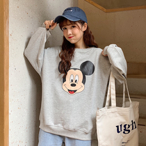 Pregnant women Autumn Sweater short long sleeve loose large size coat Korean version of pregnancy pregnant women autumn cartoon top