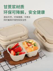 Light salad box, disposable pulp packed lunch box, sushi pasta takeaway, fat-reducing, environmentally friendly and biodegradable lunch box