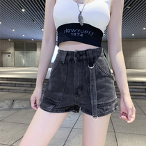 High waisted denim shorts women tide ins tooling summer 2021 New loose thin net red a character hot pants jeans