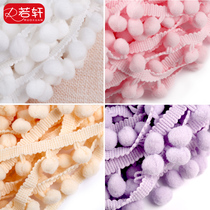 18m Long Lace Ball Handmade DIY Lace Lace White Fur Ball Drapery Ornaments Accessories Tassel Auxiliary Straps